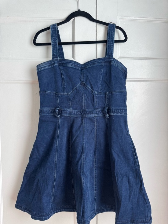 Free People Dresses & Skirts - Free People Navy Blue Denim Pinafore Mini Dress